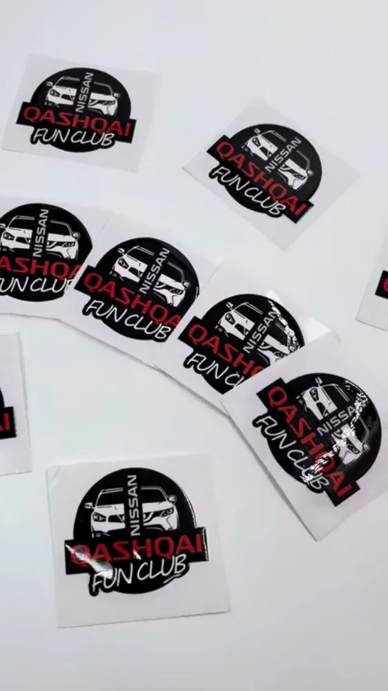 Qashqai Fun Club — Ανάγλυφα αυτοκόλλητα club